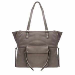 Kooba Everette Genuine Leather Taupe Large Handbag